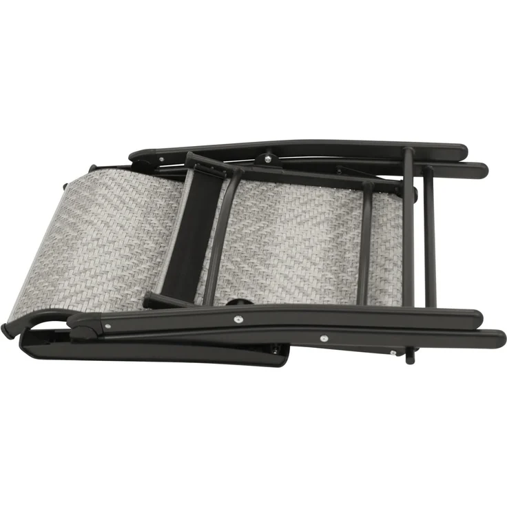 DEGAMO ANTIBES Hochlehner Klappsessel, Metall + Polyrattan, grau, 57cm – Bild 7
