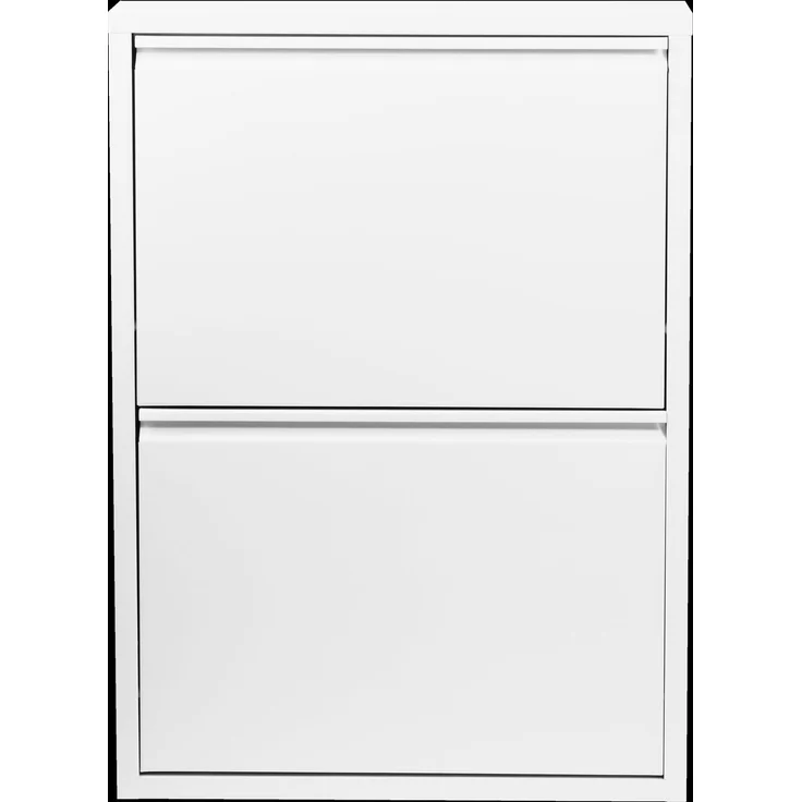 Schuhkipper >WIT< in Weiß, Lackiert, montiert - 50x72x15cm (BxHxT) – Bild 1