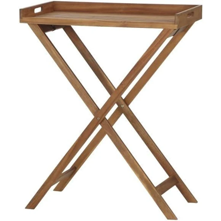 Minera Tablett, Gestell und Fläche Akazienholz FSC®-100% natur, – Bild 1