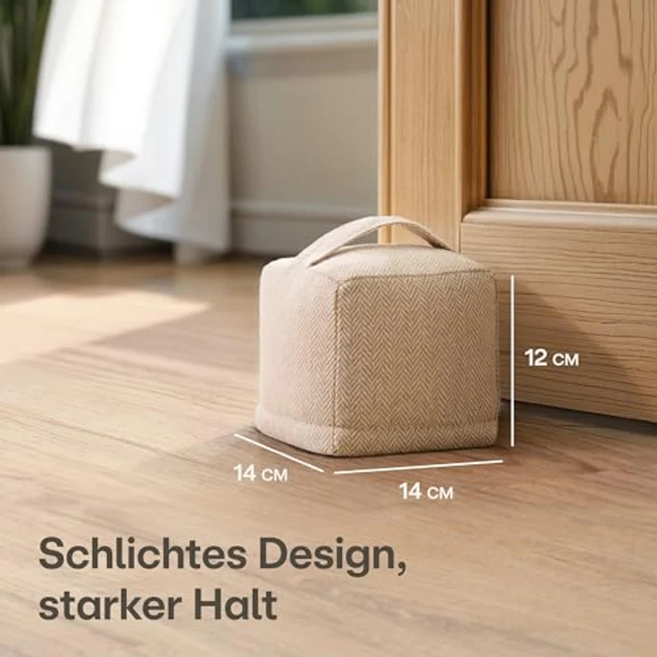 Praknu Bodentürstopper Türstopper Sack für Den Boden - Extra schwer 1Kg - mit Waschbarem (1 St), mit Tragegriff - Für Haus & Büro - mit rutschfesten Pads – Bild 3
