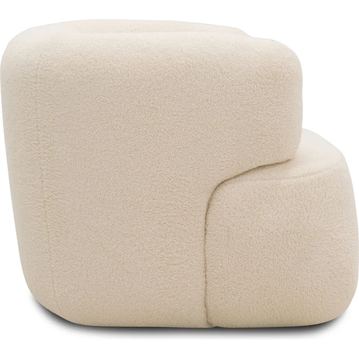 DOMO. collection Sessel 800012, Polstersessel, organische Form, gepolsterte Rückenlehne, Rücken in Oberstoff, Armsessel, Cocktailsessel, Loungesessel, 90 x 86 x 71 (BxTxH), creme – Bild 4