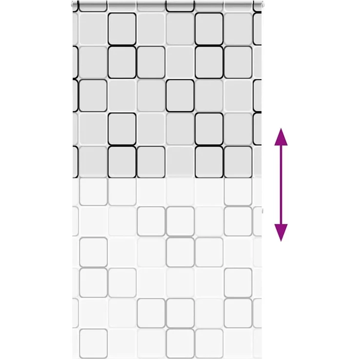 vidaXL Duschrollo mit Kassette 130x240 cm Stoffbreite 126 cm 4015048 – Bild 5