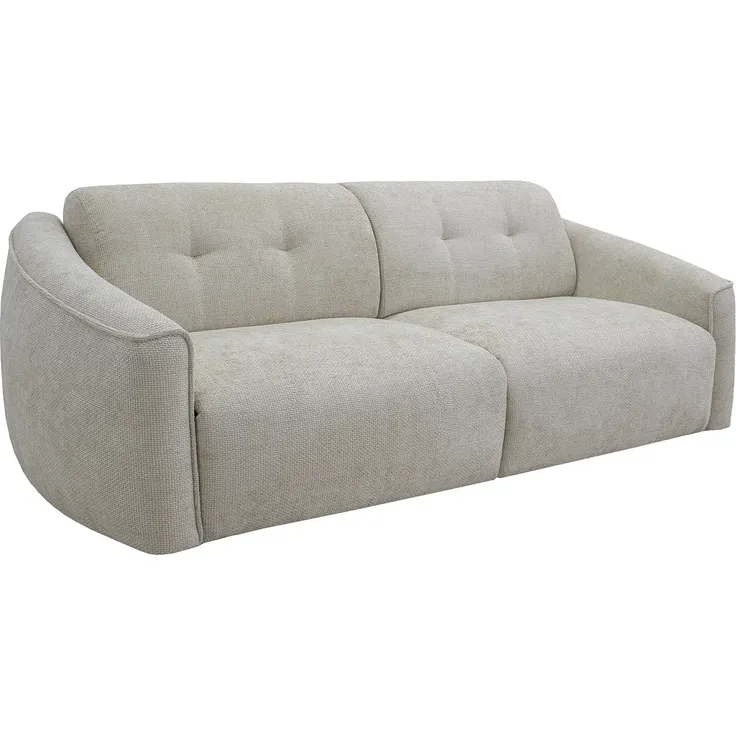 Vente-unique - ASUFA - Schlafsofa - Plastik - Kunststoff (PVC) - Beige - 208 x 100 x 80 cm