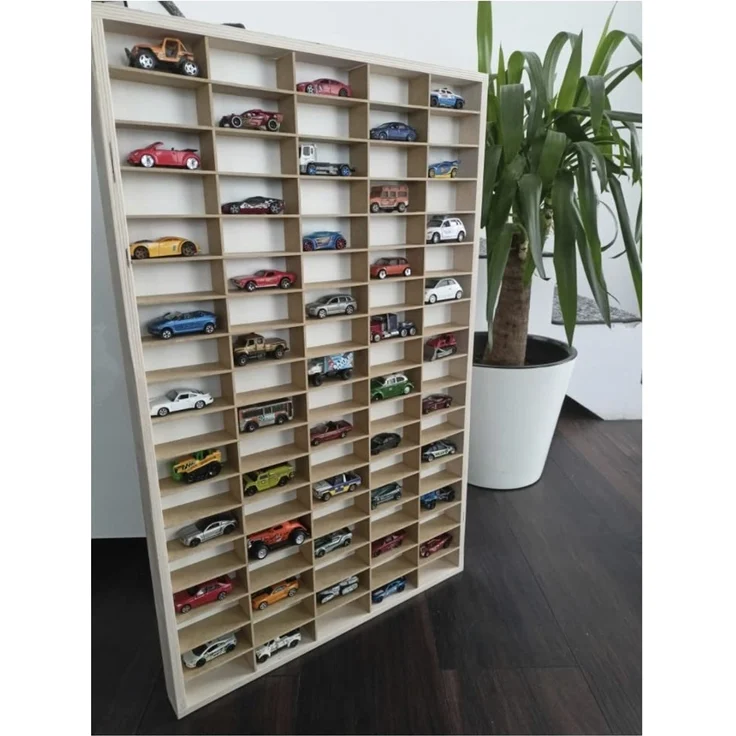 KRUZZEL Standregal Sammlerkasten Sammlervitrine Fächer Holz,90 Fächer, 90 Fächer, Platzsparend, Leicht zu reinigen, einfache Montage – Bild 3