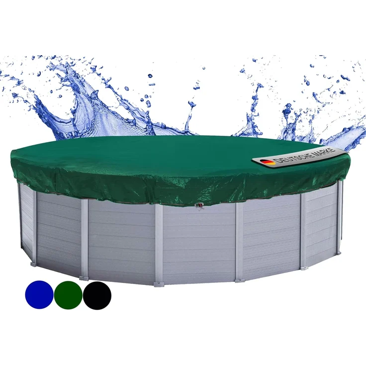 Quick Star Pool-Abdeckplane Poolabdeckung Rund Planenmaß Ø 260cm für Pool 160-200cm Grün – Bild 1
