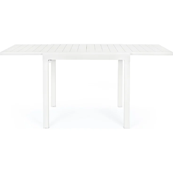 Gartenesstisch Pelagius aus Aluminium, ausziehbar und wetterfest, modern, weiß, für 2–4 Personen – Bild 4