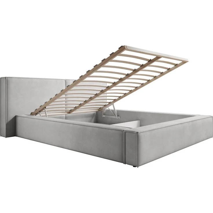 Compleo Polsterbett mit Bettkasten und Lattenrost, gepolstertes Kopfteil HEVE (Kostenlose Lieferung! TOP ANGEBOT), DesignerBett, Viele Varianten zur Auswahl–wählen Sie Größe und Farbe! – Bild 2