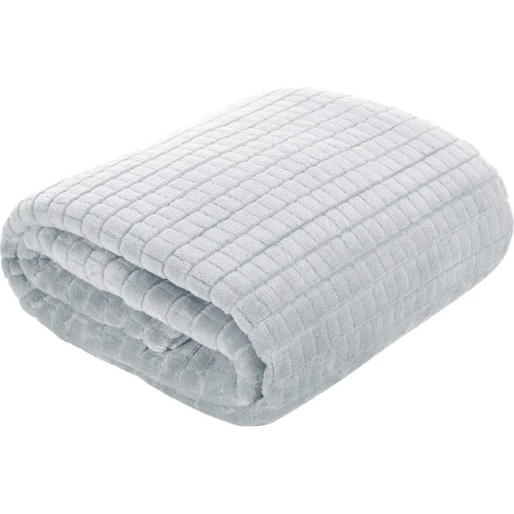 Wohndecke Kuscheldecke Decke MICROFASER Sofadecke Tagesdecke CINDY2 220x200 cm silber