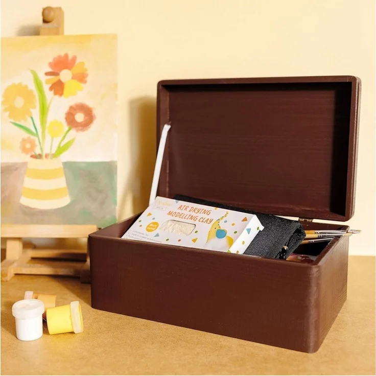 Creative Deco Holzkiste mit Deckel Groß Erinnerungsbox Baby Holzbox 30 x 20 x 14 cm – Bild 2