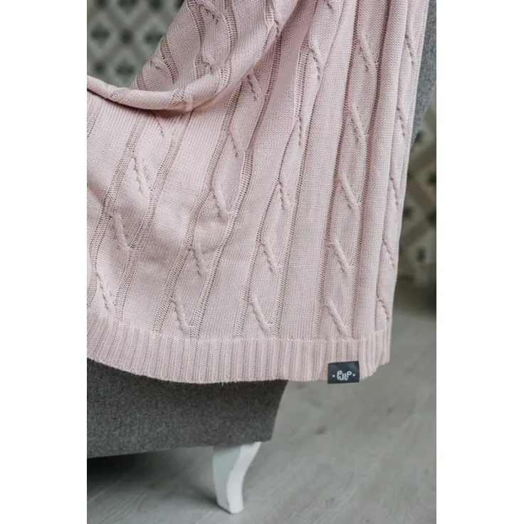 Bambus-Strickdecken mit Silberionen 75x90 cm Karos pink