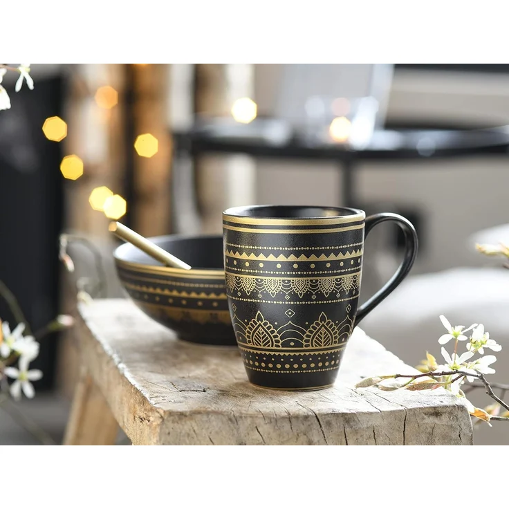 Mandala Gold Schwarz, Kombiservice 8-tlg (mo) – Bild 5