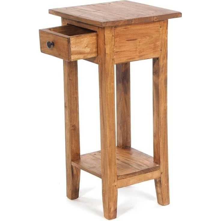 DESIGN DELIGHTS Telefontisch TELEFONTISCH "DRAWER 65", Altholz massiv, 65x31x31 cm, Beistelltisch – Bild 2