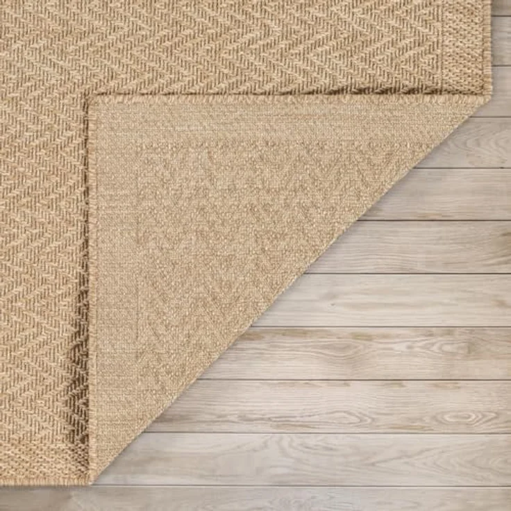the carpet Teppich Kansas, rechteckig, Höhe: 1 mm, moderner robuster In und Outdoor Teppich Jute Look – Bild 6