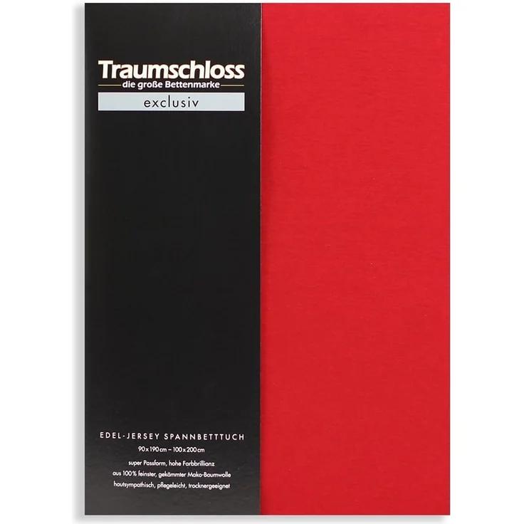 Traumschloss Exclusiv Edel-Jersey Spannbettlaken rubin 90-100x200