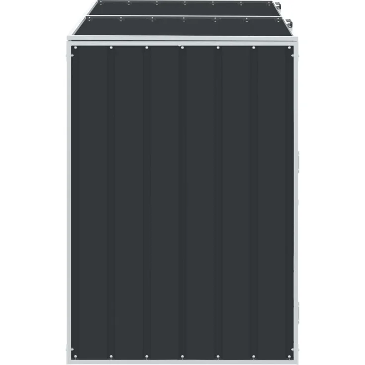 vidaXL Mülltonnenbox für 2 Tonnen Anthrazit 144x81x113 cm Stahl 4006177 – Bild 5