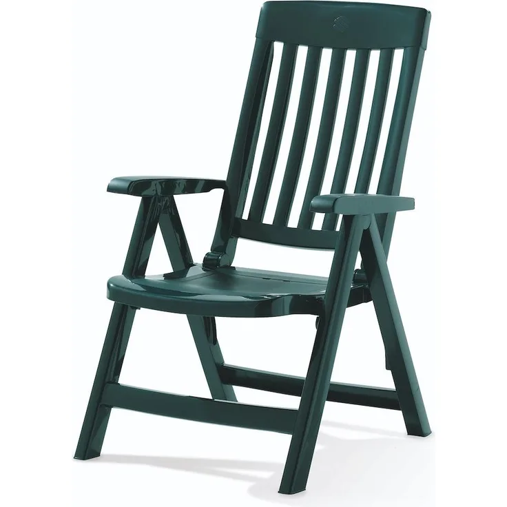 Sieger Palma Klappsessel klappbar, Vollkunststoff Smaragdgrün 62 x 105 x 67 cm