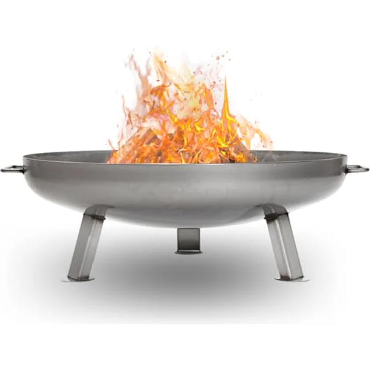 Czaja Feuerschalen® Edelstahl Feuerschale Bonn Ø 80 cm - mit Wasserablaufbohrung - aus rostfreiem, hitzebeständigem Edelstahl, Rostfreie Feuerschale für den Garten und Terrasse – Bild 2