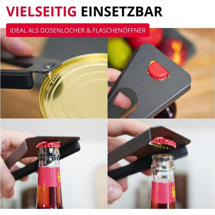 WESTMARK Dosenöffner Twist Black Edition, Öffner für Schraubgläser, Universalöffner, griffige Haptik – Bild 3