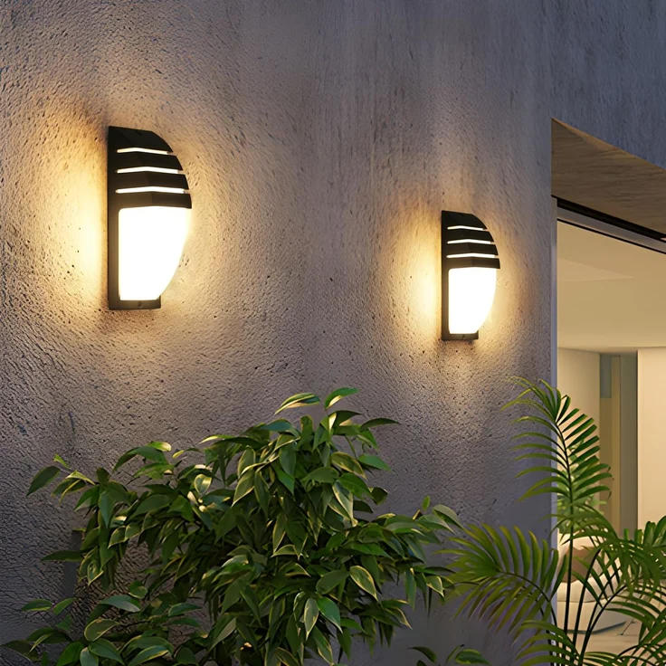 Goeco 2 Pack LED Wandleuchte Außen, 12W 1300LM IP65 Wasserdichte LED Wandlampe Schwarz, 3000K Warmlicht Außenwandleuchte für Garten, Hof, Veranda, Wohnzimmer
