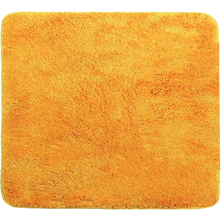 Brandsseller Badezimmerteppich 50x50 cm Badvorleger Badematte Badteppich quadratisch Chenille rutschfest saugstark maschinenwaschbar - Orange – Bild 1