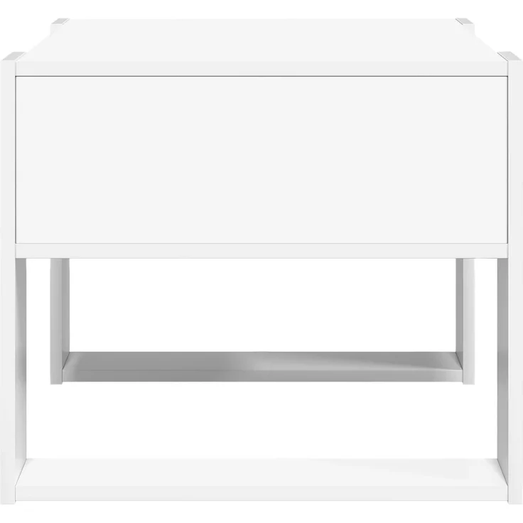 Couchtisch Sofatisch, mit Speicher Weiß 66 x 53 x 45 cm Holzwerkstoff d307e – Bild 6