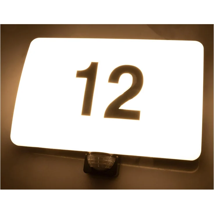 LED Wandleuchte "PADAR" mit PIR-Sensor IP65, 20W, mit Hausnummer & Buchstaben – Bild 4