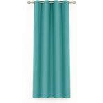 Bestlivings Blickdichte, Gardine mit Ösen, in vielen Größen und Farben Türkis 140x175 cm