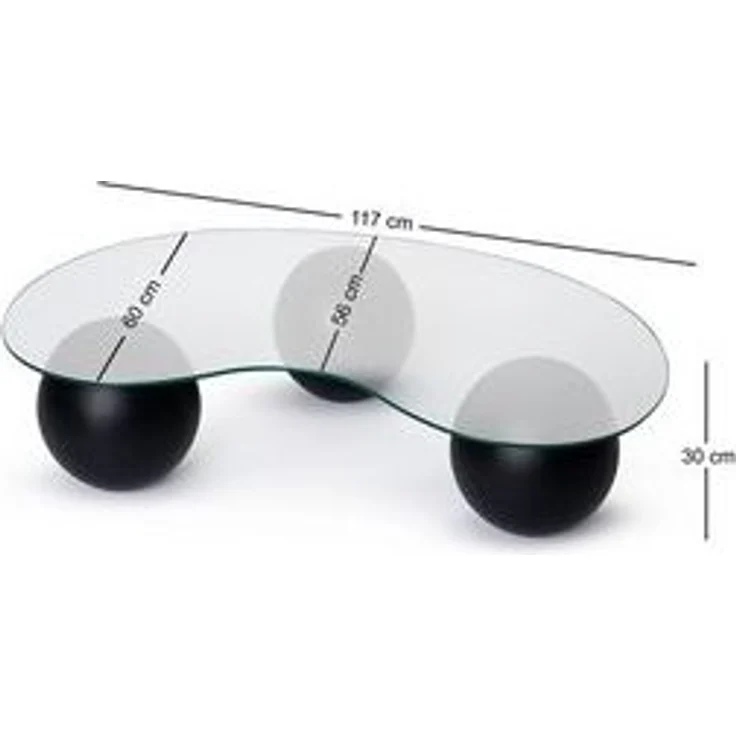 Skye Decor Couchtisch Top of Table: 100% TEMPERED GLASS, 30 cm x 60 cm x 117 cm D1108 – Bild 6