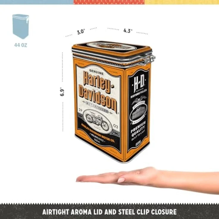 Nostalgic-Art Vorratsdose Aromadose - Harley-Davidson - Genuine Motorcycles Milwaukee – Bild 2
