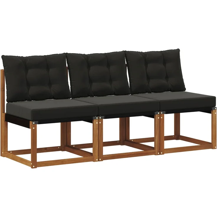 vidaXL Outdoor Mittelsofa 3 stk. 3-Sitzer 900611 – Bild 2