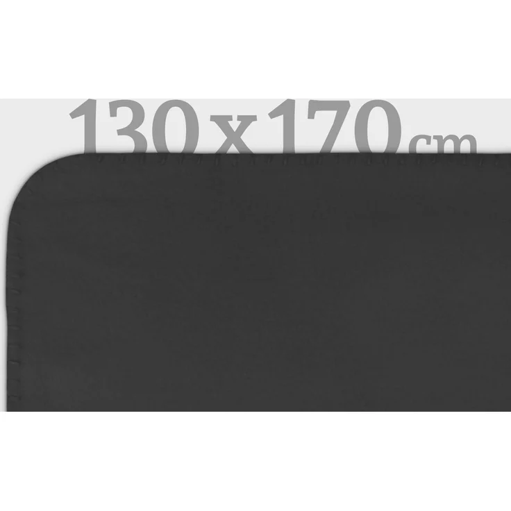 Fleecedecke mit Kedernaht - 130x170 cm Anthrazit – Bild 2