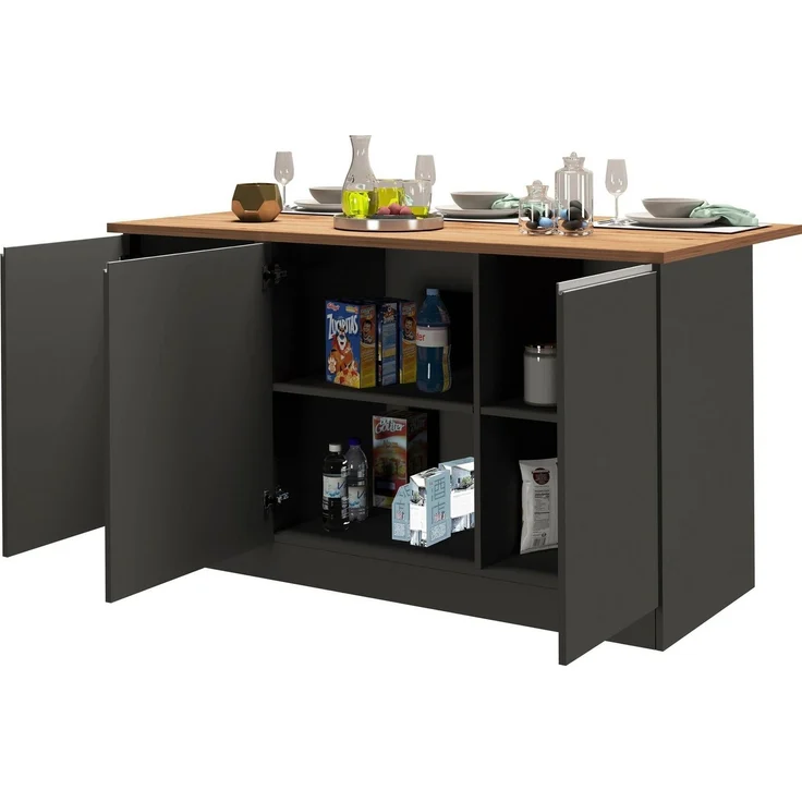 KOCHSTATION Kücheninsel KS-Sole, Kücheninsel, Breite 155 cm, 3 Türen – Bild 2