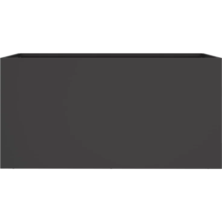 vidaXL Pflanzkübel Schwarz 62x30x29 cm Stahl 841589 – Bild 4