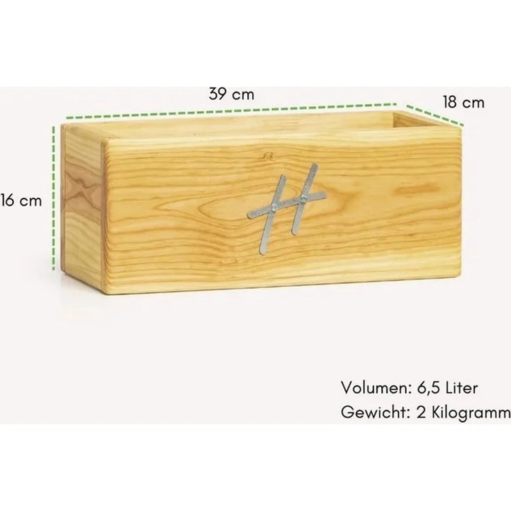 VCM Blumentöpfe URBAN-Hochbeet 920892 Braun H. 16 x B. 39 x. T. 18 cm – Bild 5