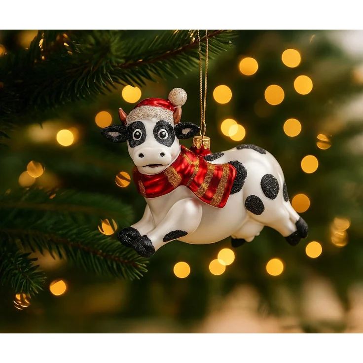 BRUBAKER Weihnachtsbaumkugel Handbemalte Weihnachtskugel - viele lustige Motive - Glas Baumkugel (1 St), Christbaumschmuck Figuren Deko Anhänger Christbaumkugel Weihnachtsdeko – Bild 1