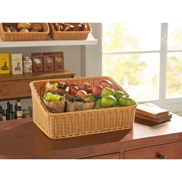 Regalkorb Poly 50 x 40 cm Brotkorb Obstkorb Verkaufskorb Korb – Bild 2