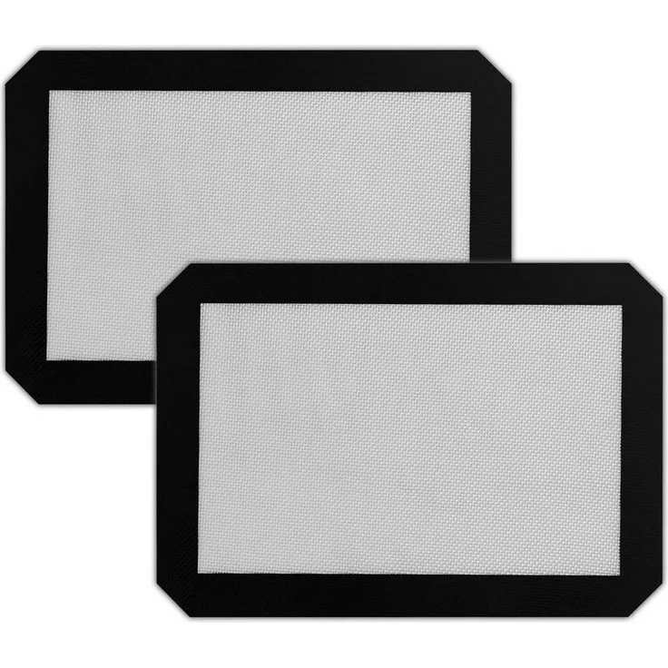 HAC24 Backmatte Silikon Backunterlage Fiberglas Dauerbackmatte Antihaft Silikonmatte, Silikon (Set, 2-tlg), 40x30 cm, Wiederverwendbar – Bild 3