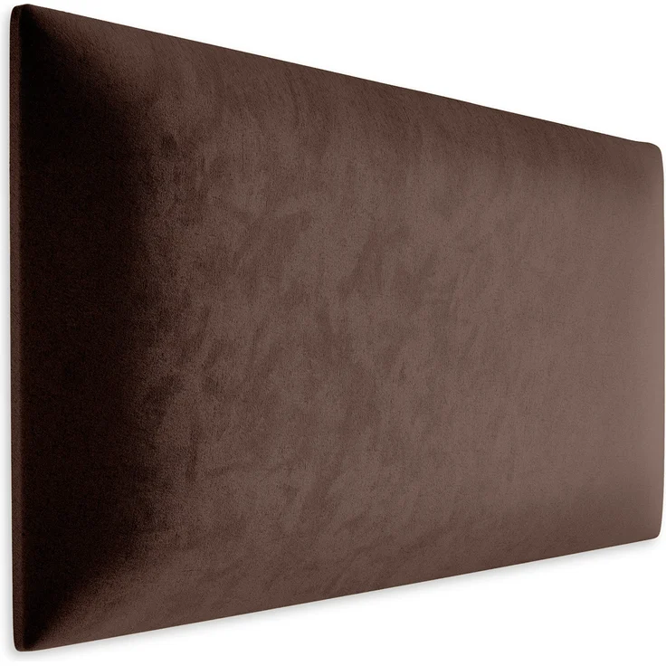 Muralo Samt Wandkissen Stoff Polsterpaneel Schlafzimmer Wohnzimmer Bett Wandpolster Bettkopfteil Lendekissen Modern Luxus Gepolstert Polster Paneel (Braun, 50x40 cm) – Bild 1