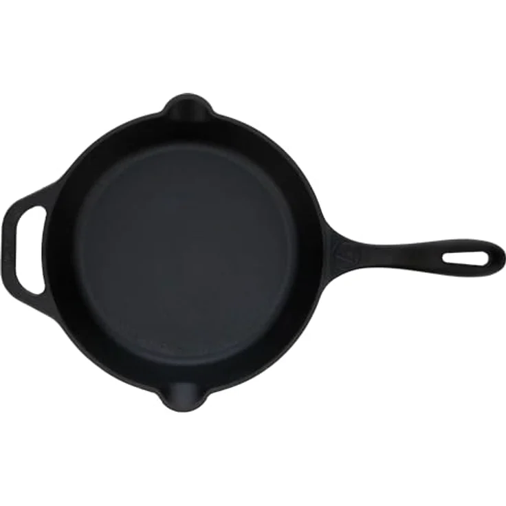 Victoria SKL-210 Cast Iron Skillet. Frying Pan with Long Handle, 10, Black – Bild 11