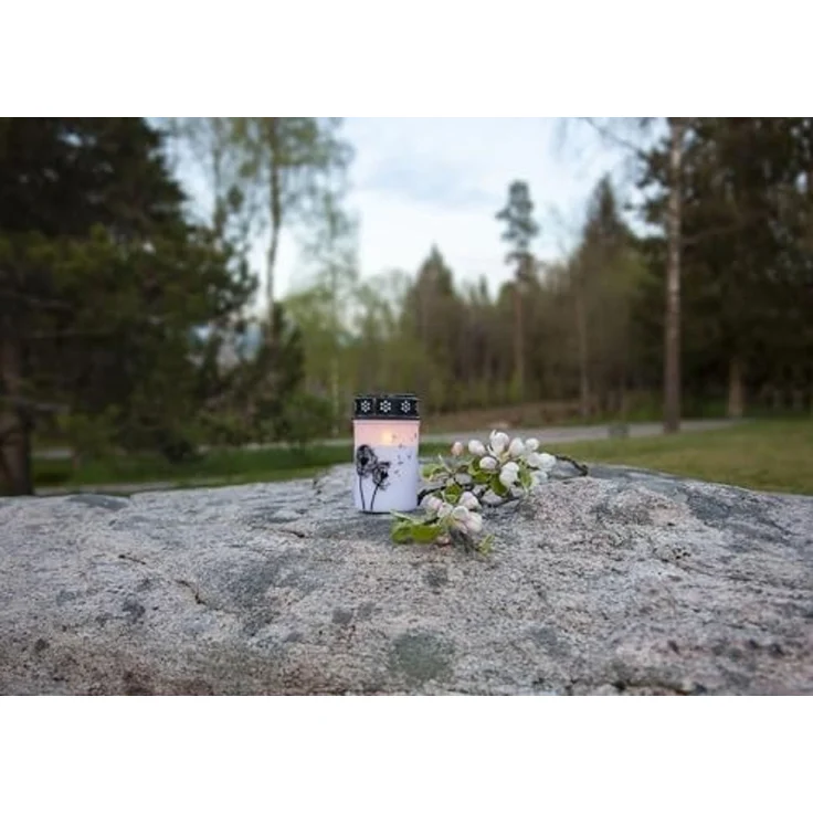 LED Grabkerze Dandelion, Timer, 12cm – Bild 4