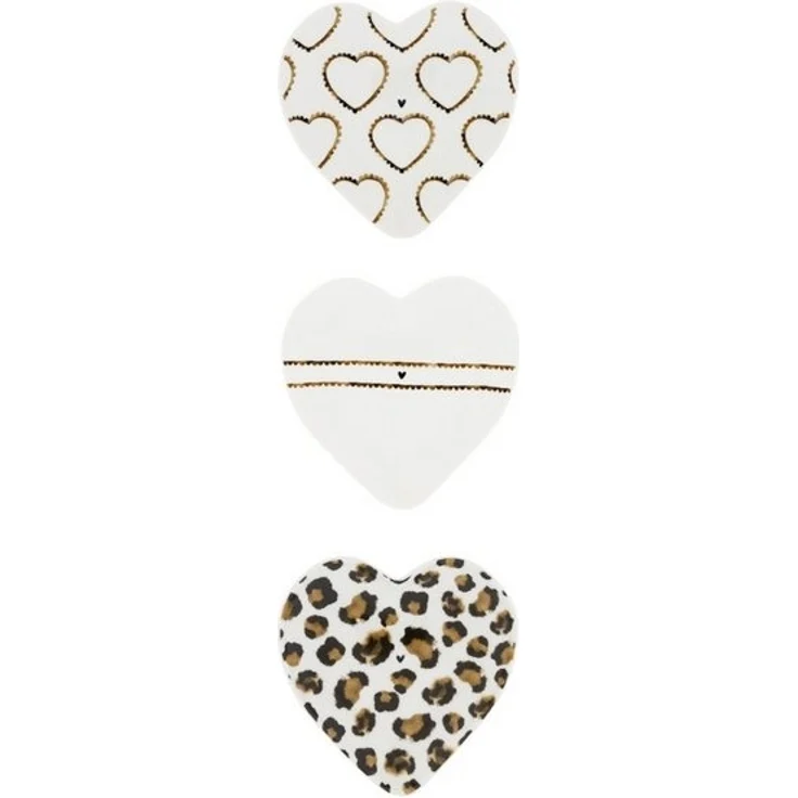 Bastion Collections Geschirr-Set Herzteller klein 3er Set - HEARTS - weiß – Bild 4