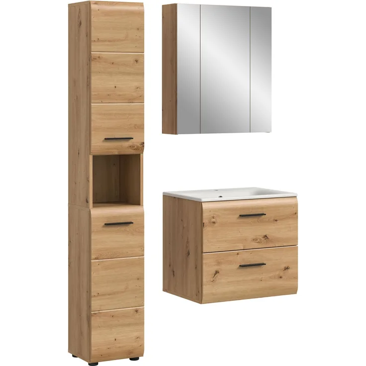 Badkombination (B/H/T: 105x185x46 cm) in Artisan Oak Nachbildung und Artisan Oak Nachbildung