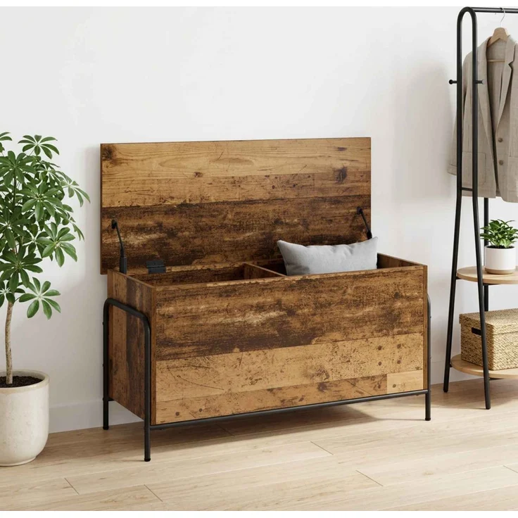 vidaXL Aufbewahrungsbox Altholz 80 x 40 x 49,5 cm Holzwerkstoff 8013684 – Bild 1