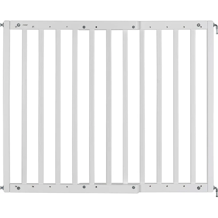 Türgitter und Treppenschutzgitter zum Schrauben, Baukasten zum Zusammenbauen, ausziehbar 63-103,5 cm, weiß – Bild 1