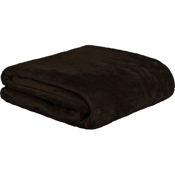 Brandsseller - Kuscheldecke Microfaser Tagesdecke Cashmere Feeling XXL - Größe: 220-240 cm - Farbe: Braun