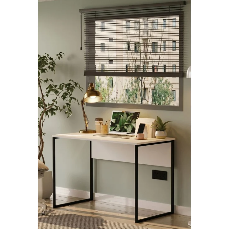 Skye Decor 'Nor2-W' Schreibtisch, Weiß, 100 x 75 x 55 cm – Bild 1