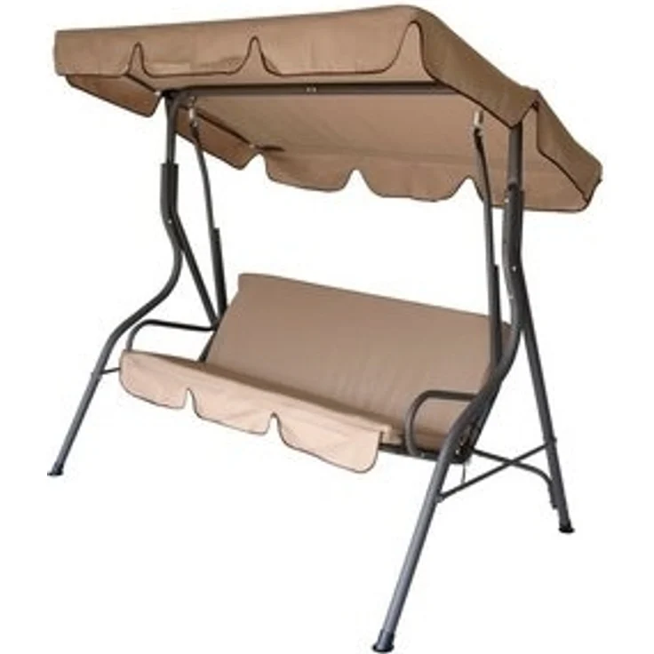Hollywoodschaukel FLORIDA 3-sitzer, grau/creme – Bild 6