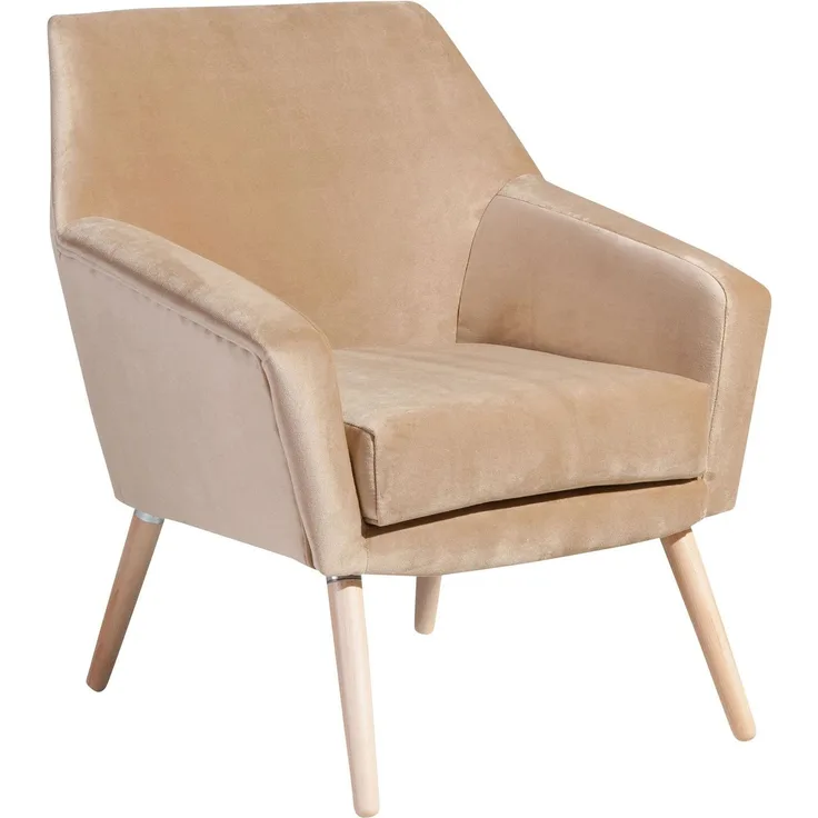 Sessel Kachka Bezug Samtvelour Buche natur / sand 21045