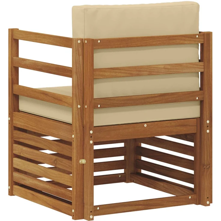 vidaXL Outdoor-Sofagarnitur Natur und Beige Massivholz Akazie 3436338 – Bild 5