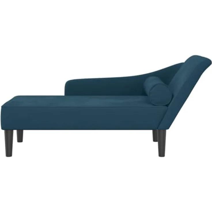 vidaXL Chaiselongue mit Kissen Blau Samt – Bild 6